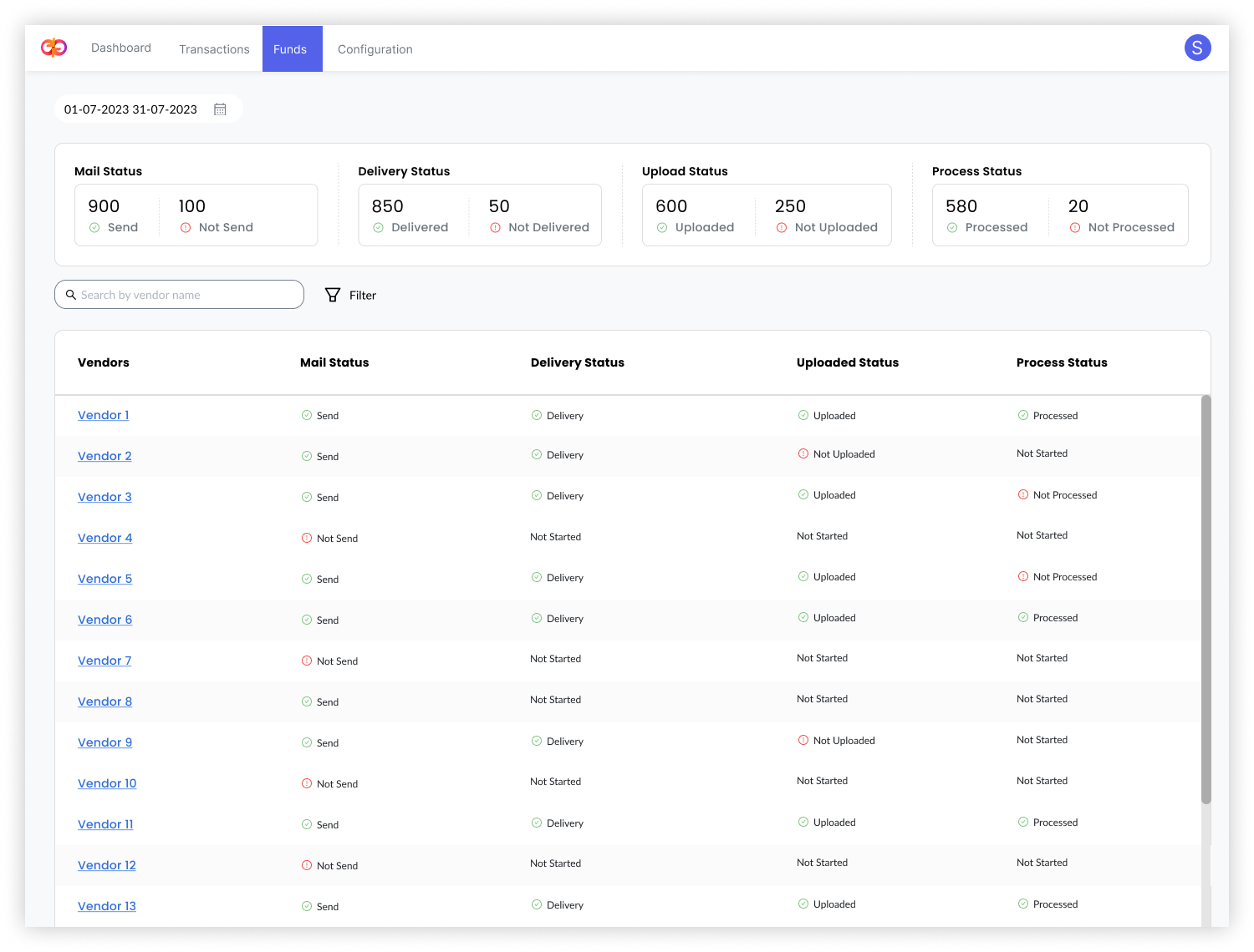 Payout management dashboard illustration